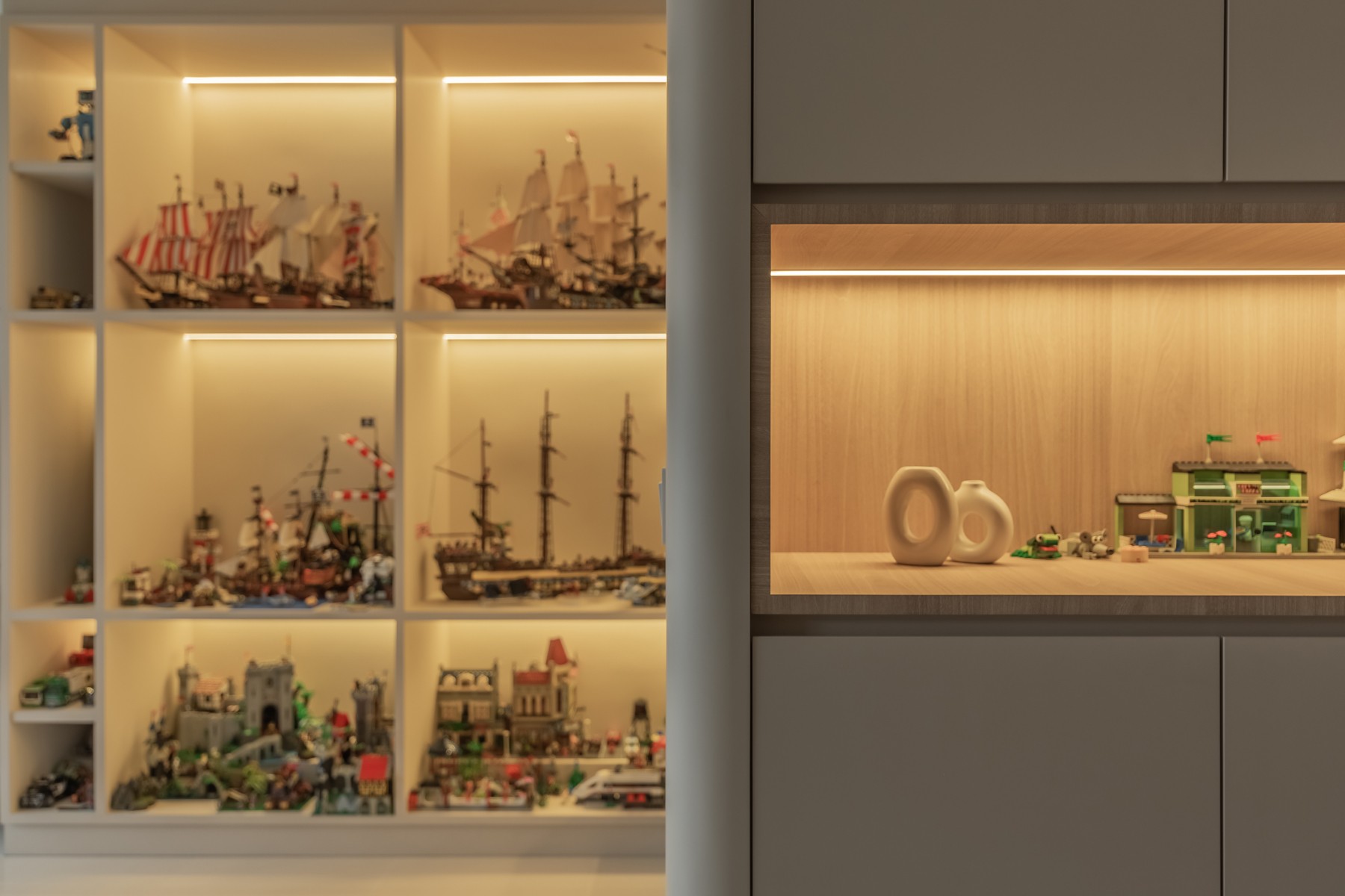 Modern Living Room with Storage Cabinets and Small Storage