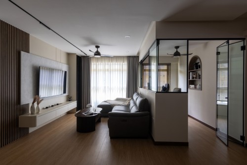 Contemporary Living Room at Tampines Street 96