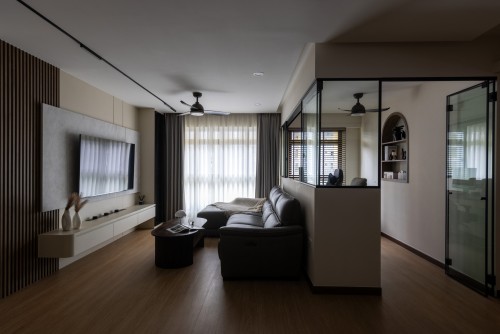 Contemporary Living Room at Tampines Street 96