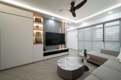 Scandinavian Living Room at Anchorvale Road