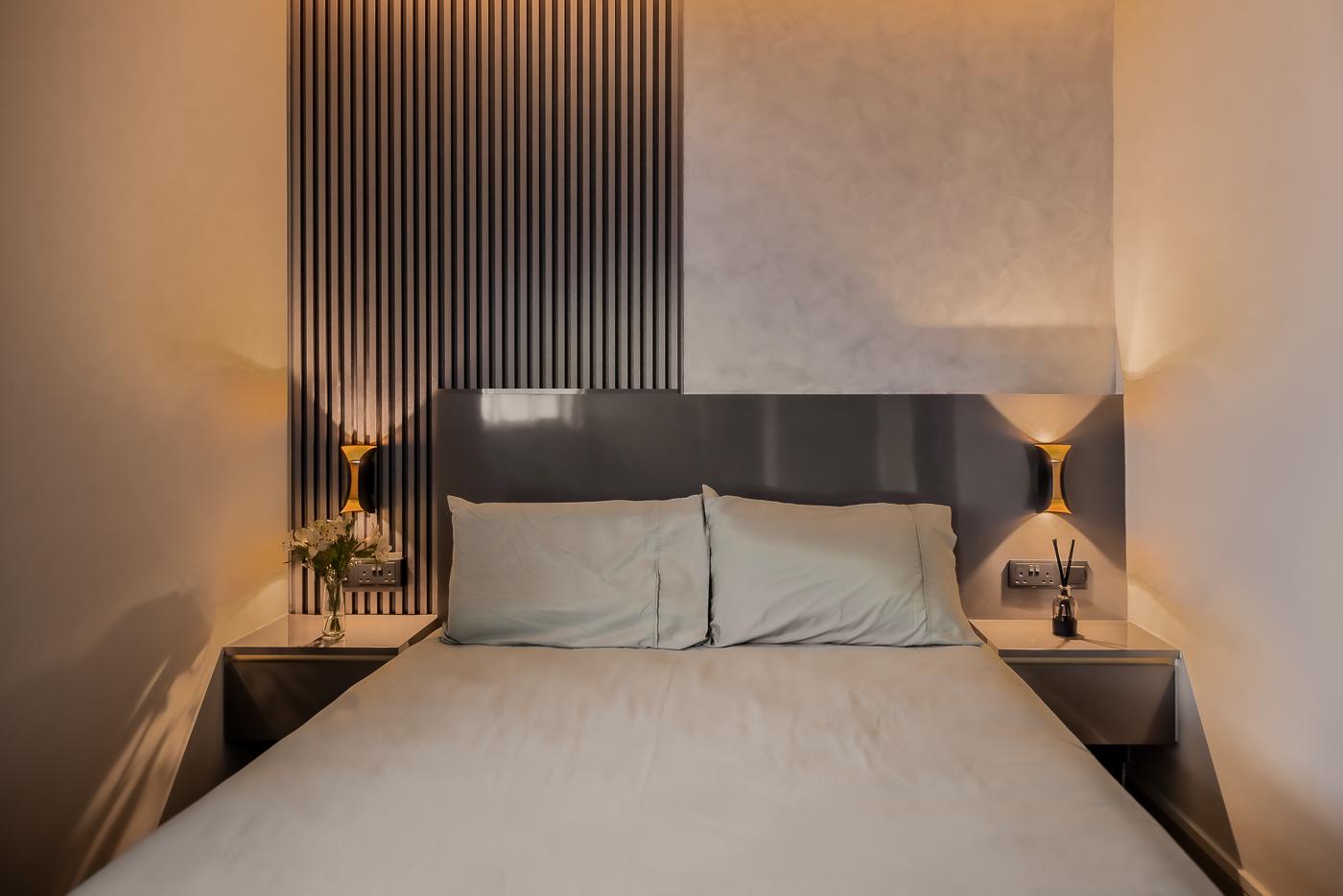 Modern Bedroom with Bedside Table and Queen Bed