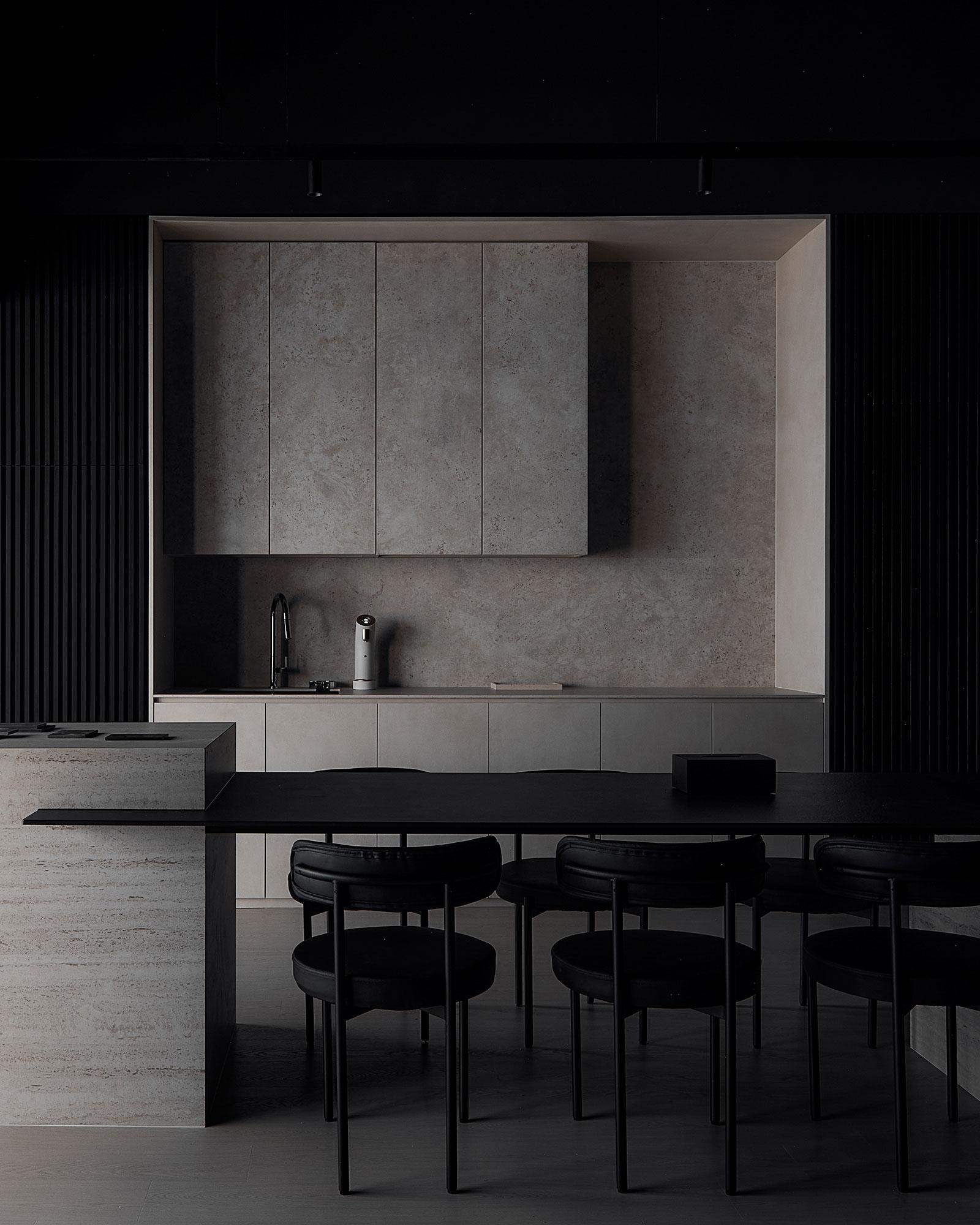 Contemporary Kitchen with Kitchen Island and Open Kitchen
