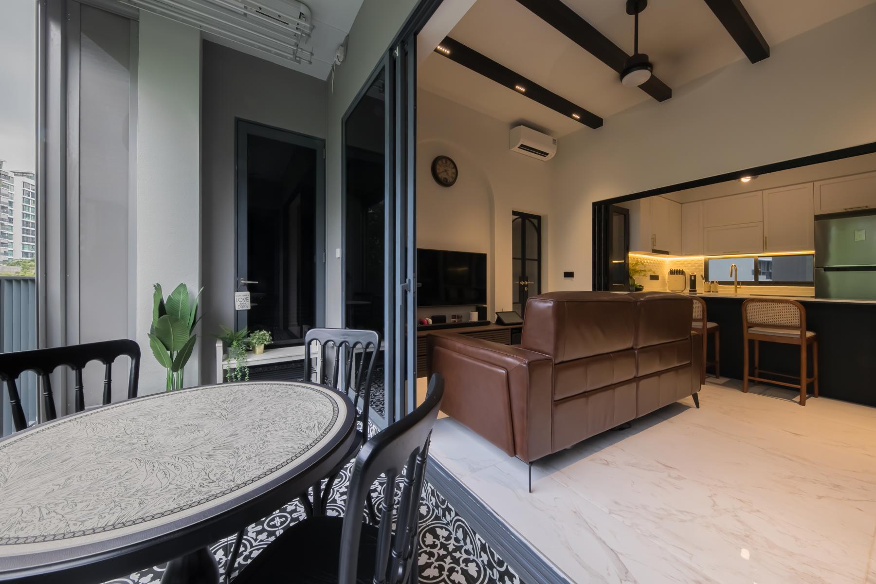 Modern Living Room with TV Console and Sofa