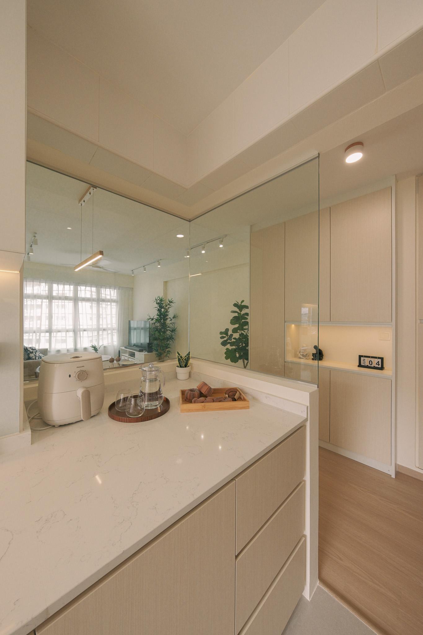 Scandinavian Kitchen with Kitchen Window and Kitchen Island