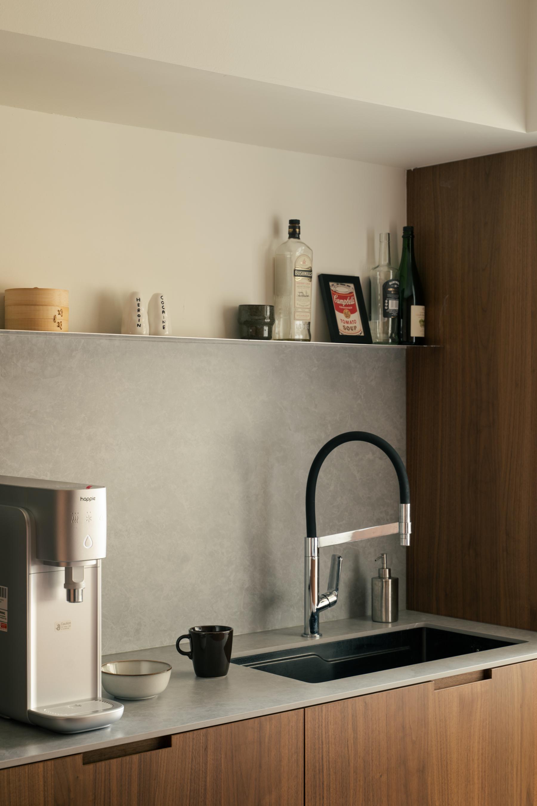 Vintage Kitchen with Countertop and Kitchen Island