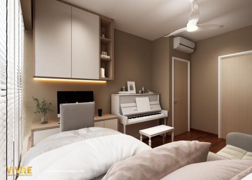 Modern Bedroom at Forestville Condominium