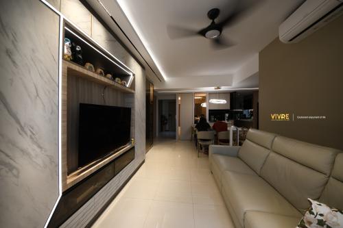 Modern Living Room at Forestville Condominium