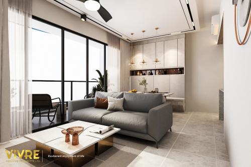 Contemporary Dining Room at Parc Clematis Condominium