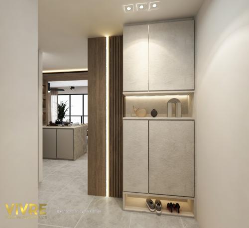 Contemporary Foyer at Parc Clematis Condominium