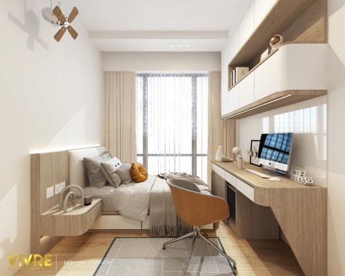 Contemporary Bedroom at Parc Clematis Condominium