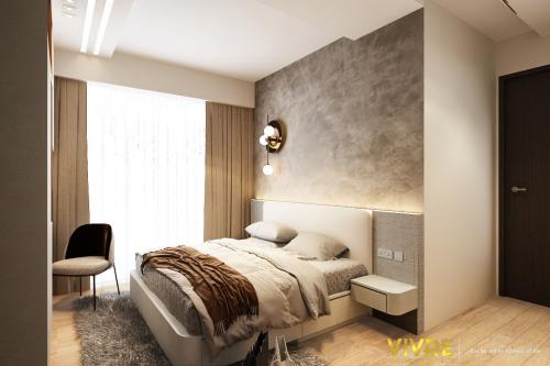 Contemporary Bedroom at Parc Clematis Condominium