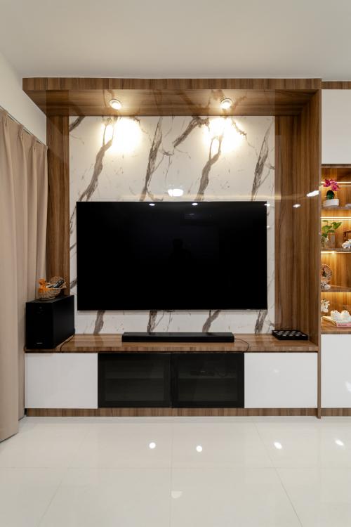 Contemporary Living Room at 433B Northshore Drive