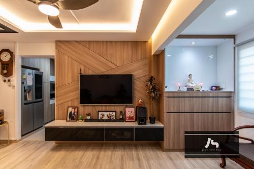 Scandinavian Living Room at 205A Compassvale Street