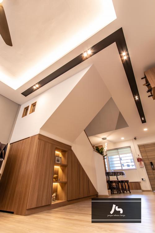 Scandinavian Living Room at 205A Compassvale Street