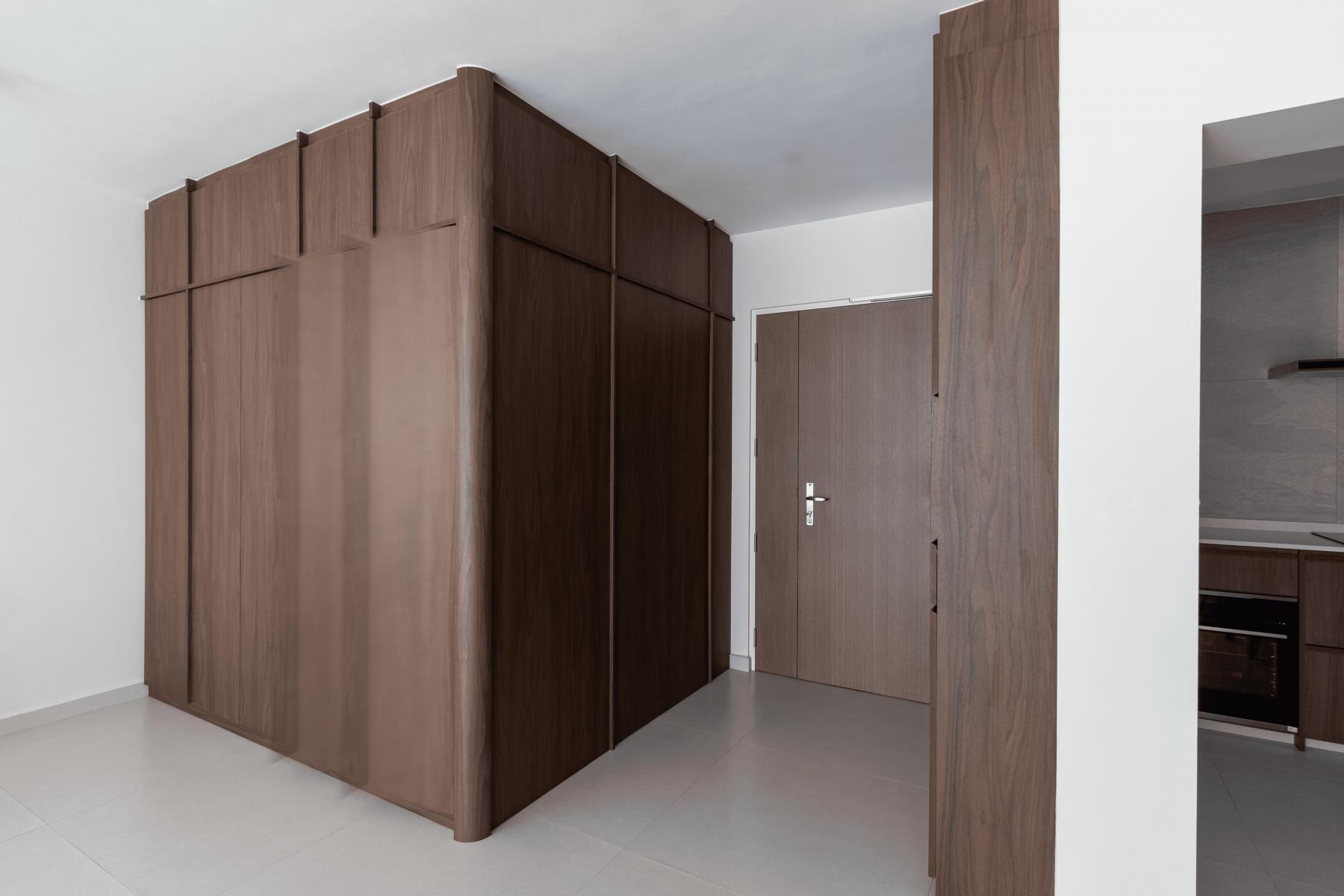 Vintage Entryway with Shoe Rack and Shoe Cabinets