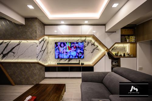 Modern Living Room at 426 Tampines St 41