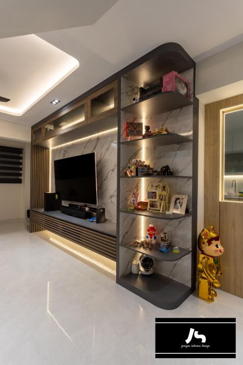Modern Living Room at 528 Jelapang Road
