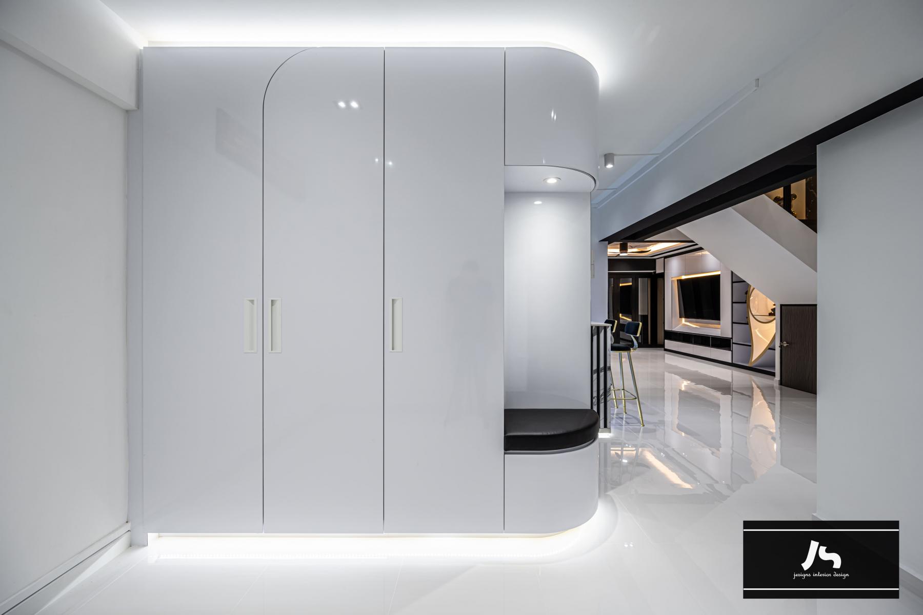 Modern Entryway with Settee and Sofa