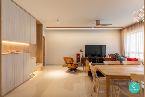 Modern Living Room at Tampines GreenVines
