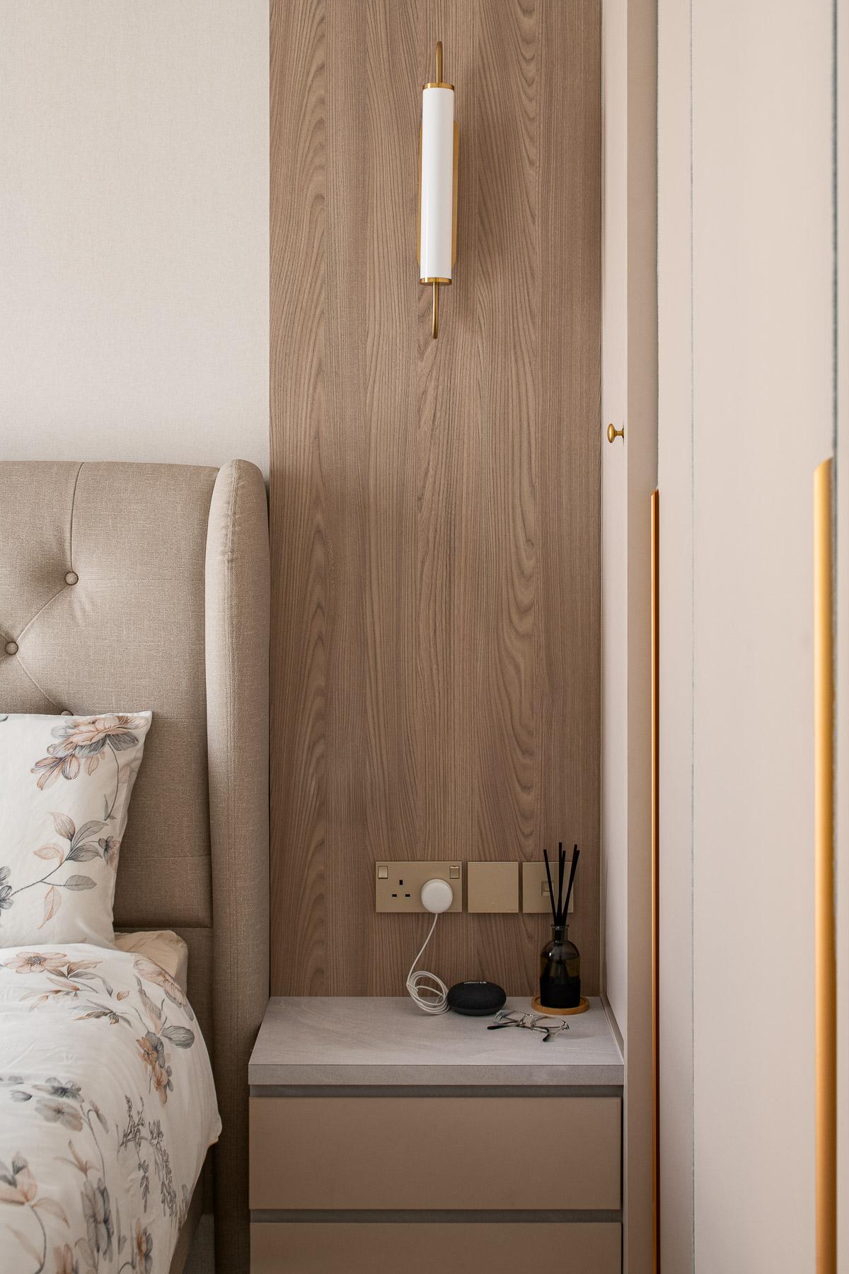 Contemporary Bedroom with Bedside Table and Sideboard