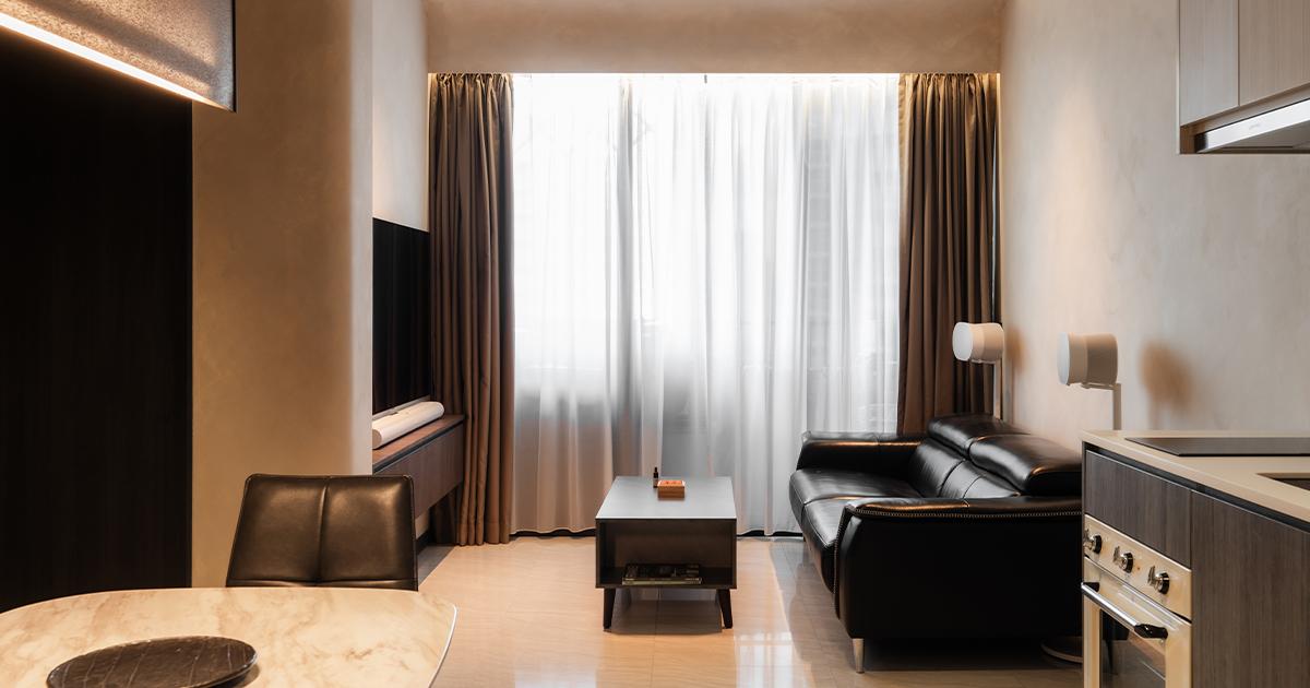 Minimalist Living Room with TV Console and Sofa