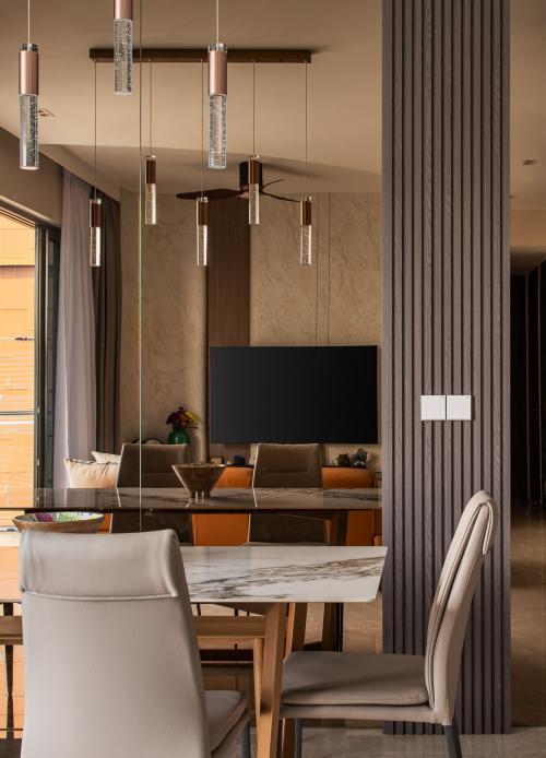 Contemporary Dining Room at parc clematis blk 8