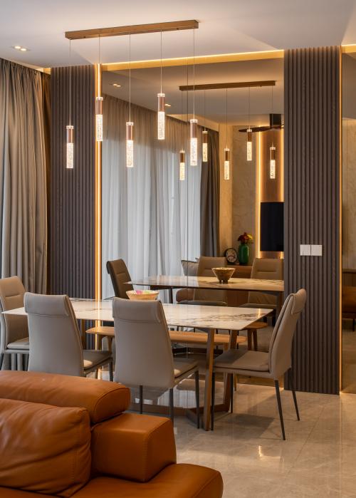 Contemporary Dining Room at parc clematis blk 8