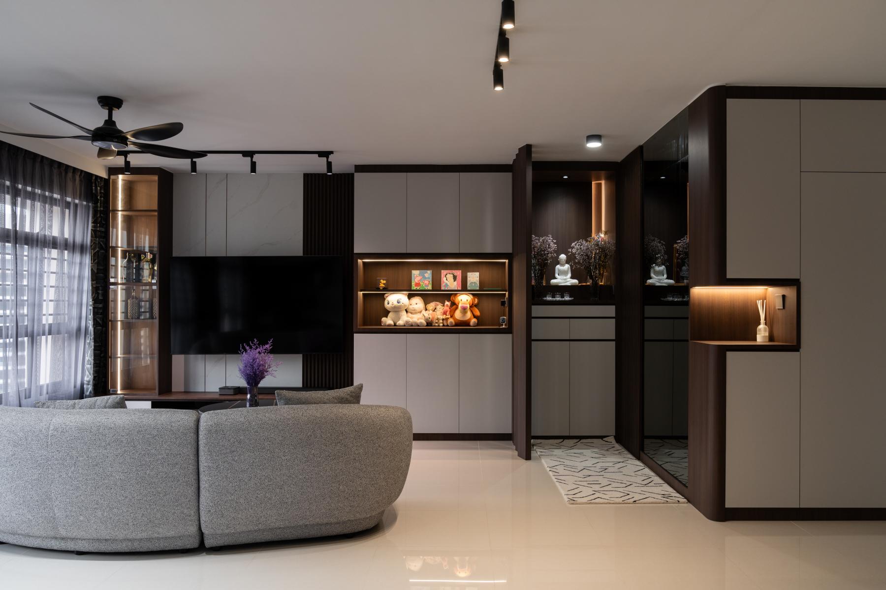 Modern Living Room with Sofa and TV