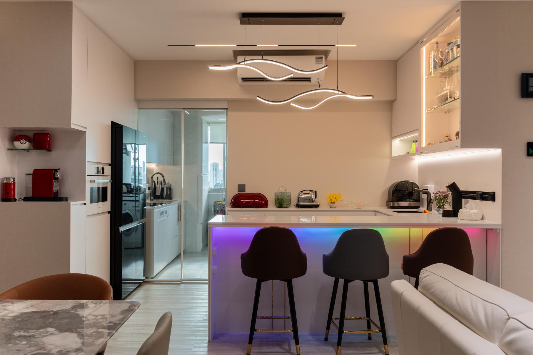 Contemporary Kitchen with Kitchen Window and Kitchen Island