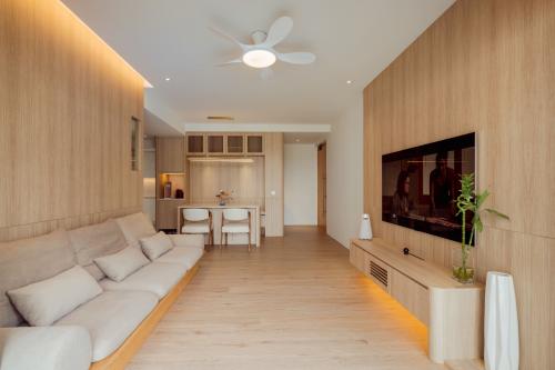 Scandinavian Living Room at Sun-kissed Sanctuary
