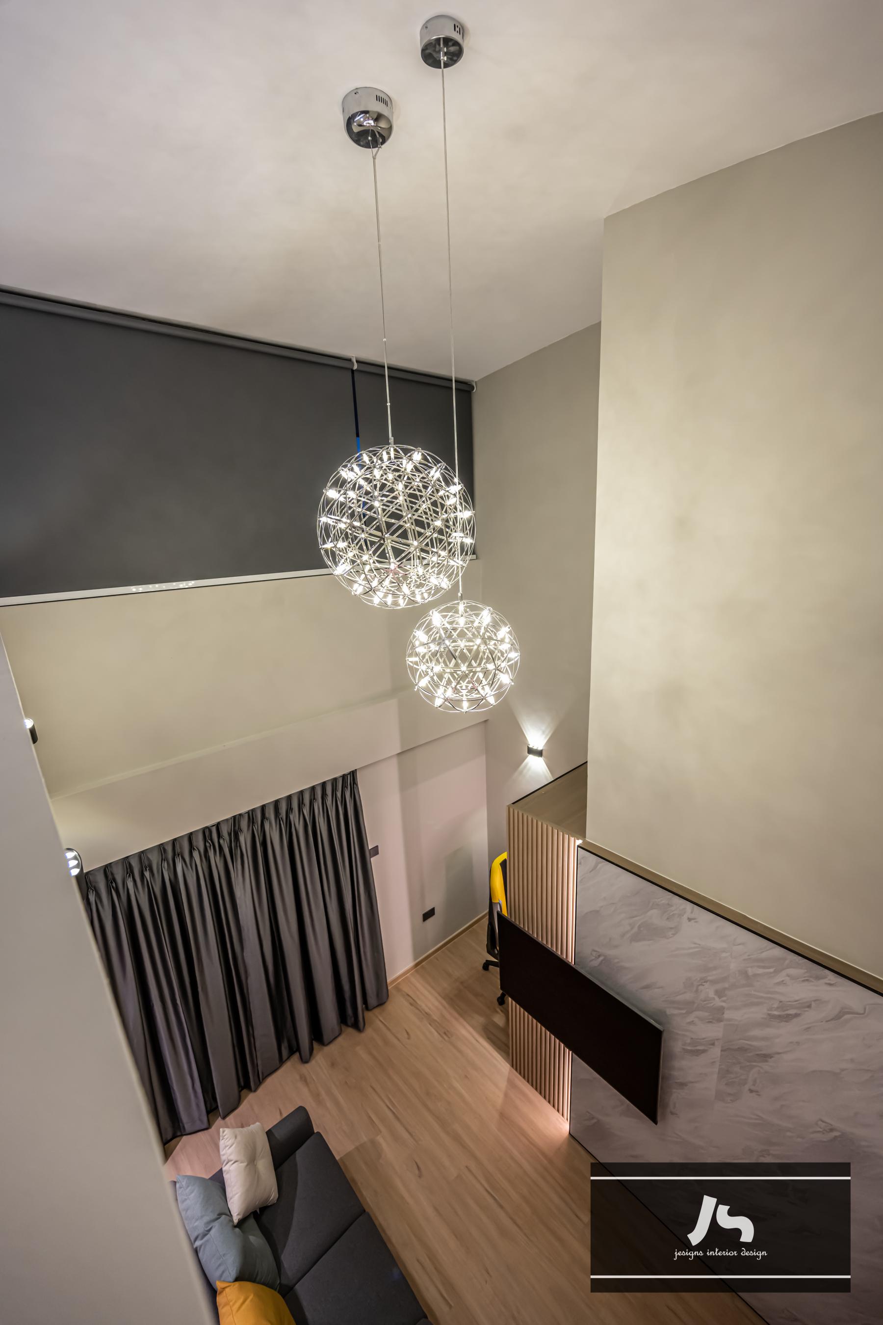 Modern Living Room with Vinyl Flooring and TV Console