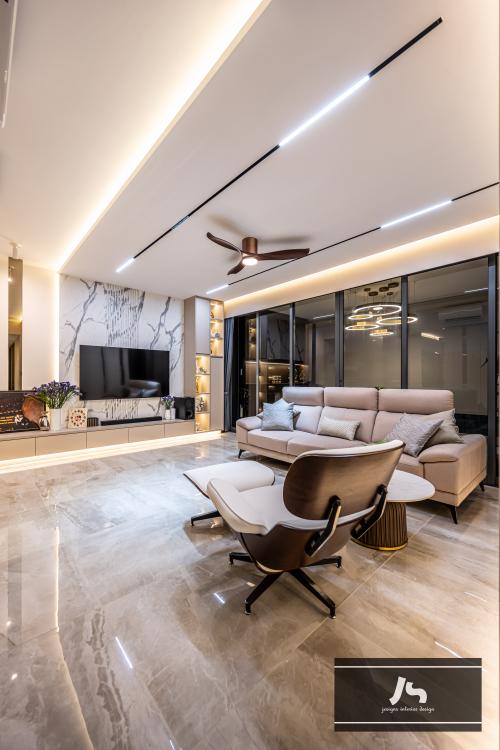 Modern Living Room at 20 Serangoon