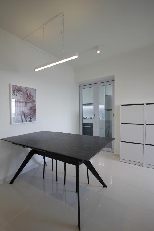 Contemporary Dining Room at White Minimalist