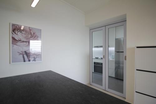 Contemporary Hallway at White Minimalist