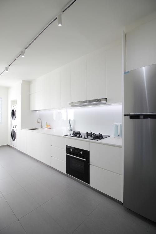 Contemporary Kitchen at White Minimalist