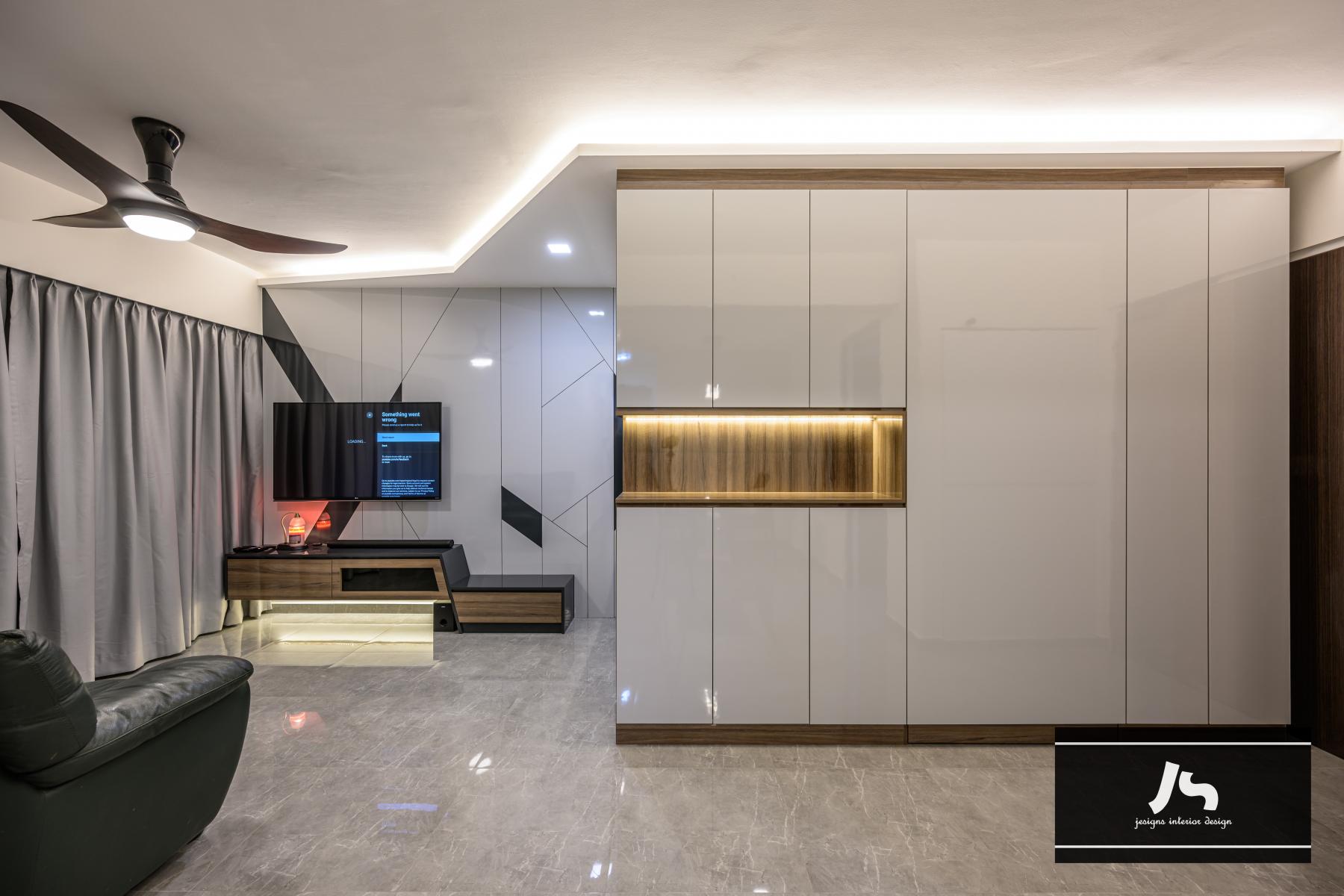 Modern Entryway with Seating Bench and Shoe Rack