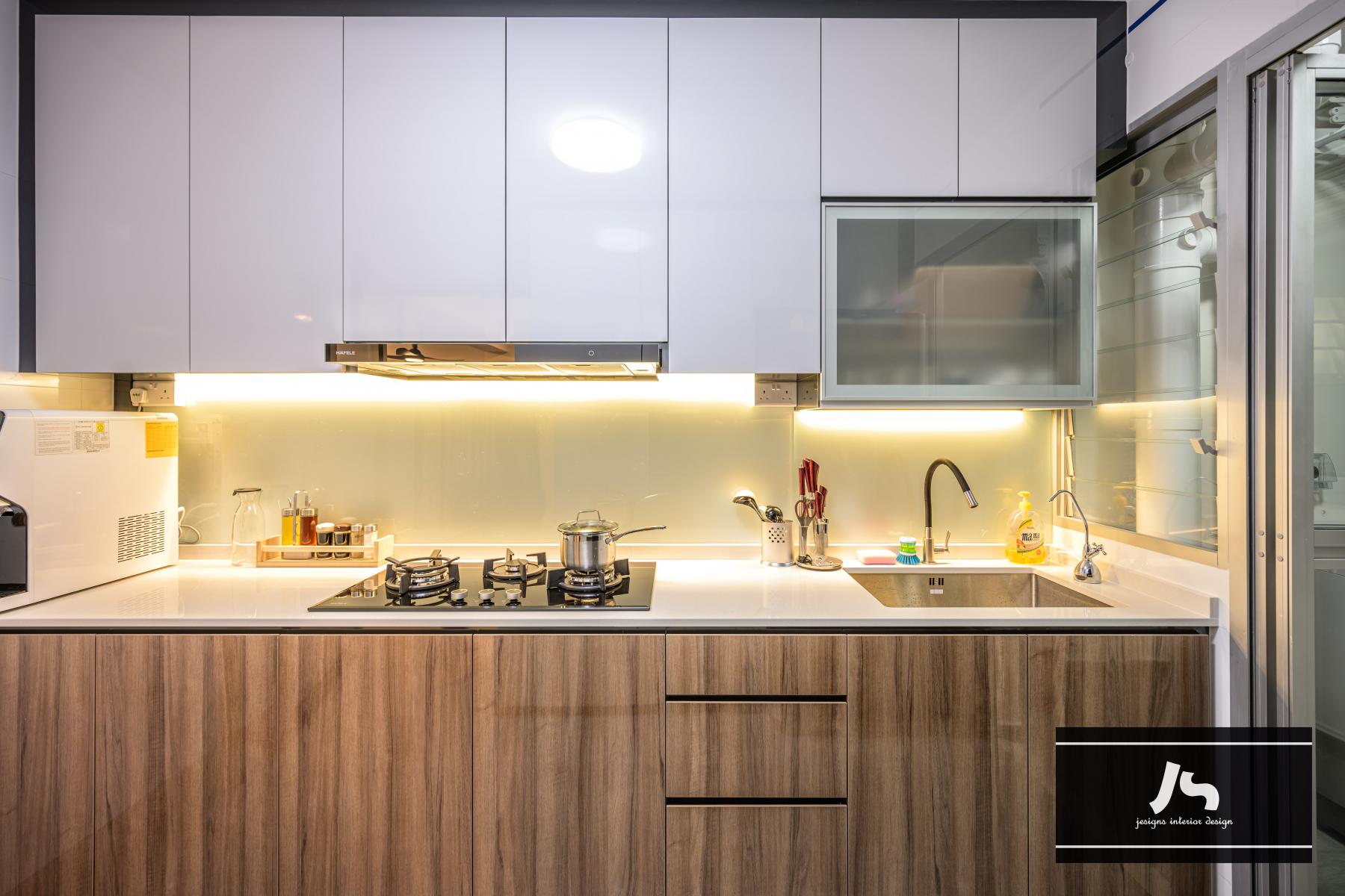 Modern Kitchen with Countertop and Cupboard