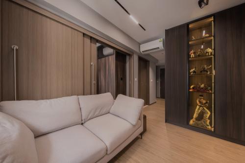 Contemporary Living Room at 2 Room HDB @ Northshore Dr