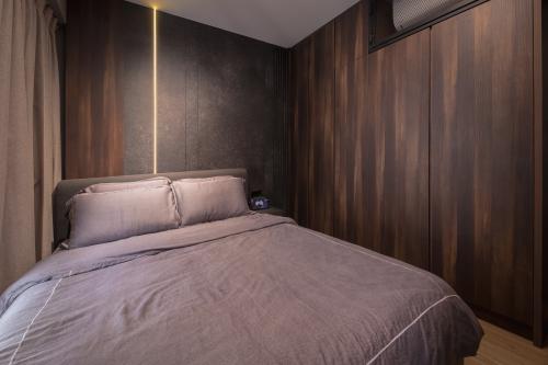 Contemporary Bedroom at 2 Room HDB @ Northshore Dr