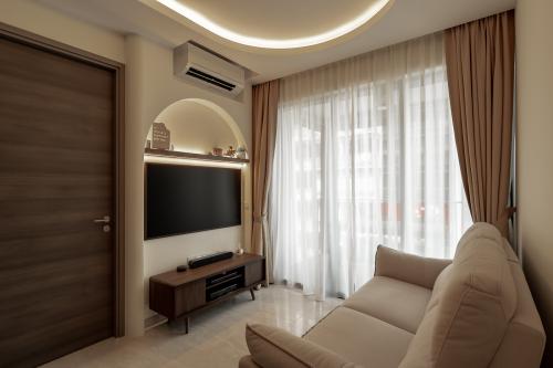 Modern Living Room at 93 Hougang Ave 2