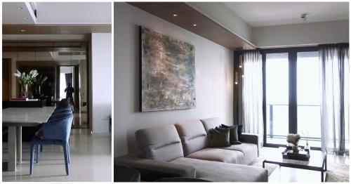 Modern Living Room at E home at duo residences