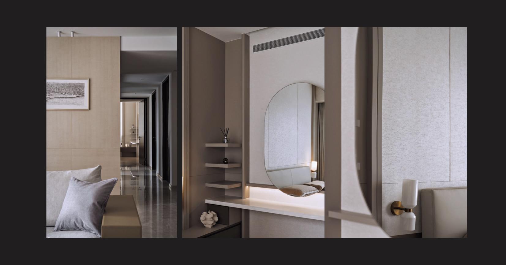 Modern Hallway with Artwork and Console Table