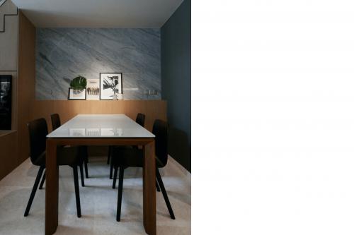 Industrial Dining Room at Alcove home at mon jervois