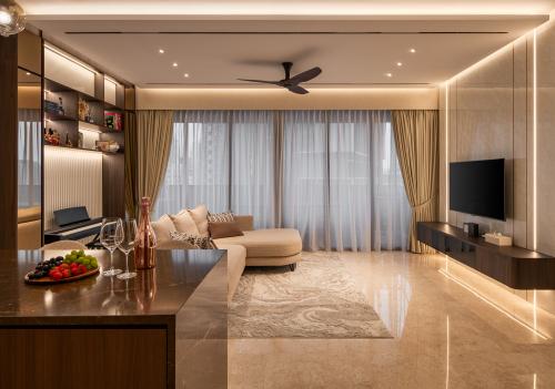 Contemporary Living Room at kopar newton