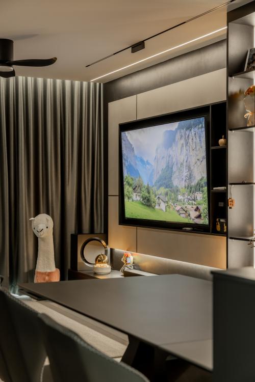 Contemporary Living Room at 677C PUNGGOL DRIVE