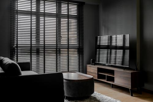 Industrial Living Room at 438B Northshore Drive