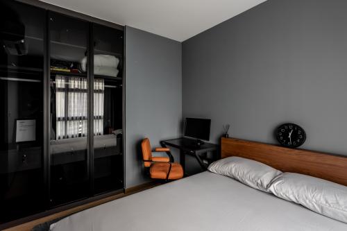 Industrial Bedroom at 438B Northshore Drive
