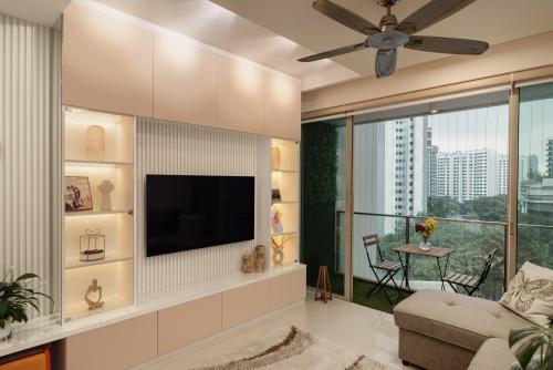 Contemporary Living Room at Compassvale Bow The Quartz