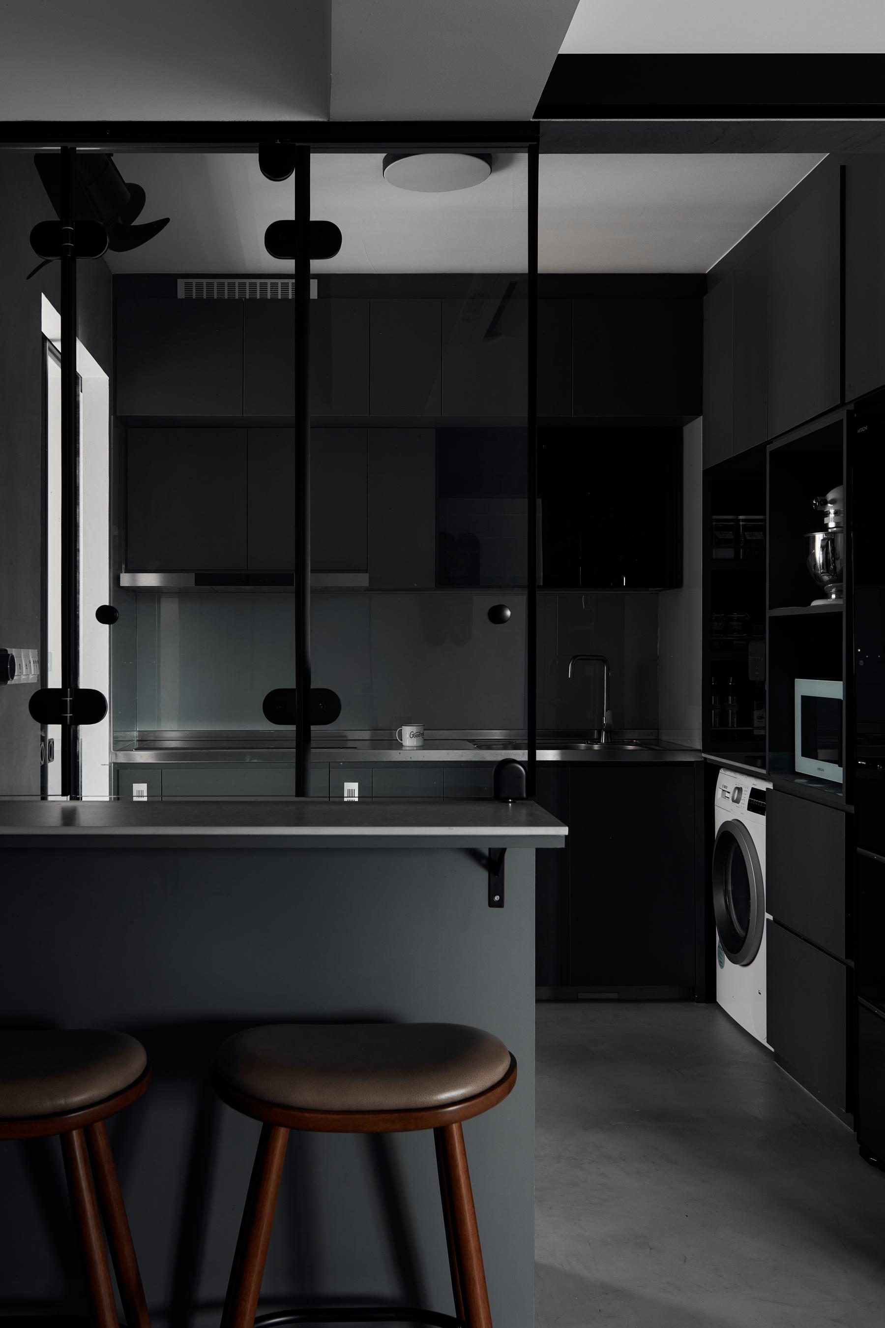Industrial Kitchen with Countertop and Vanity Counter