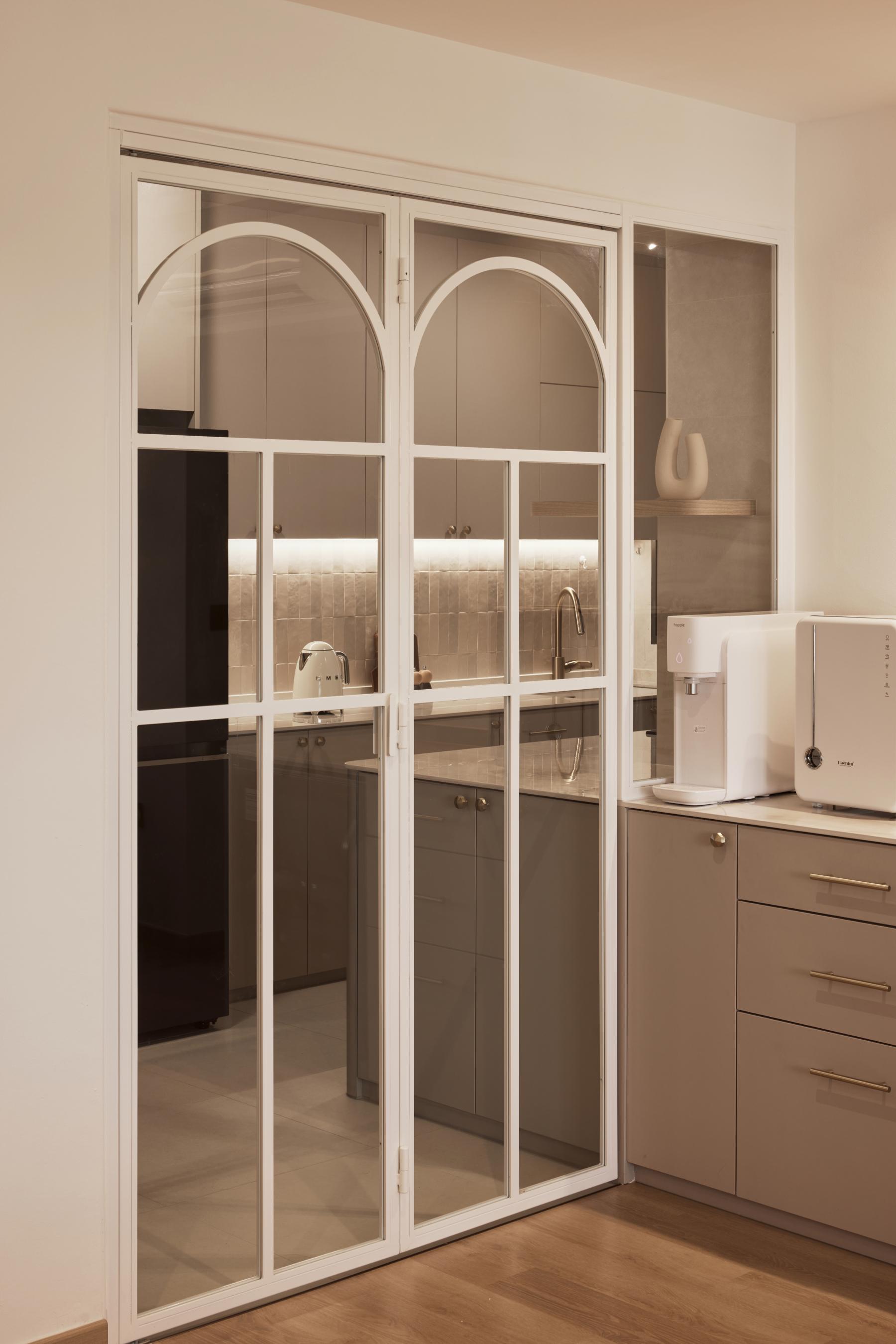Modern Kitchen with Countertop and Cupboard